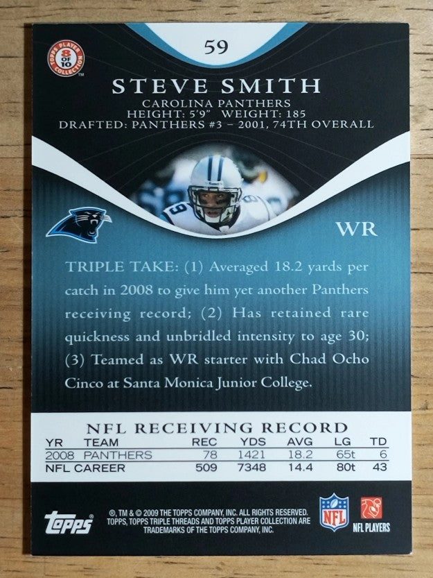 2009 Topps Triple Threads Sapphire #59 Steve Smith