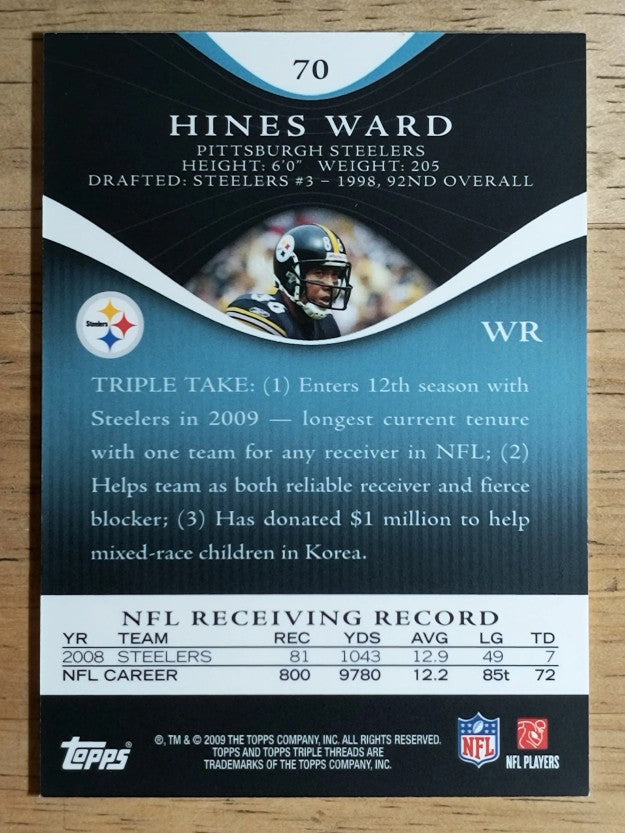 2009 Topps Triple Threads Sapphire #70 Hines Ward