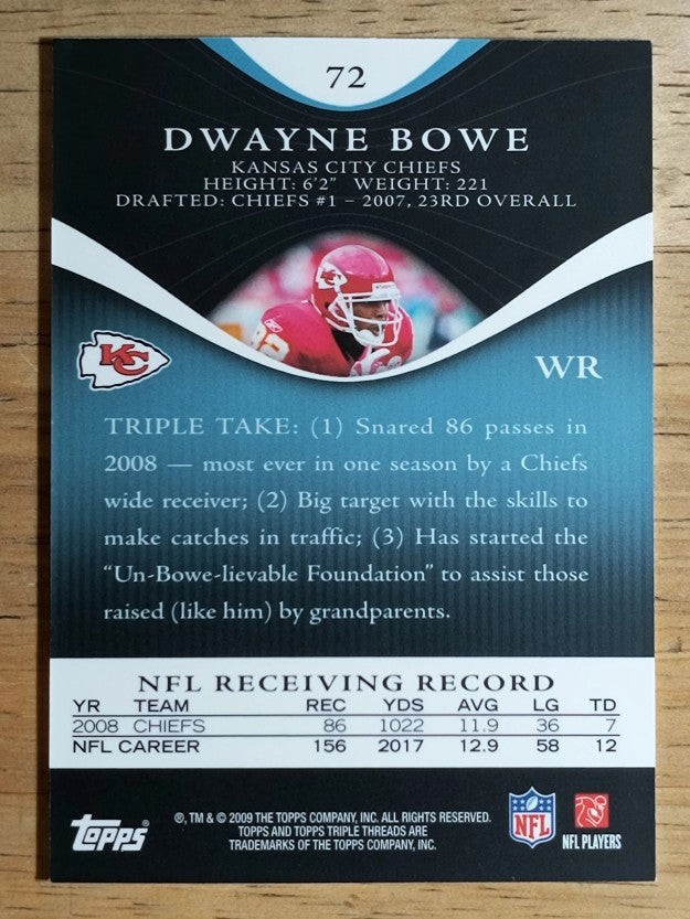 2009 Topps Triple Threads Sapphire #72 Dwayne Bowe