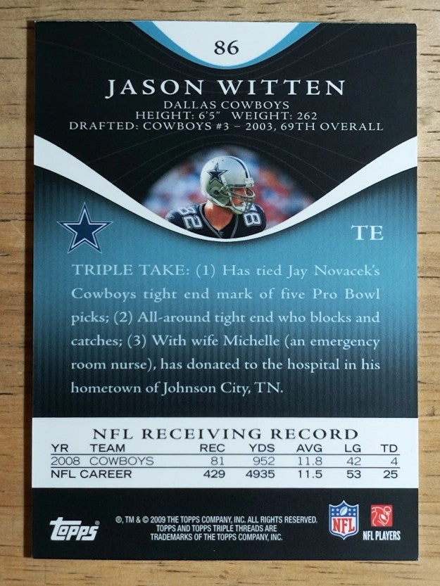 2009 Topps Triple Threads Sapphire #86 Jason Witten