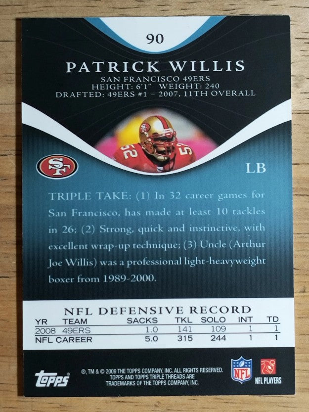 2009 Topps Triple Threads Sapphire #90 Patrick Willis