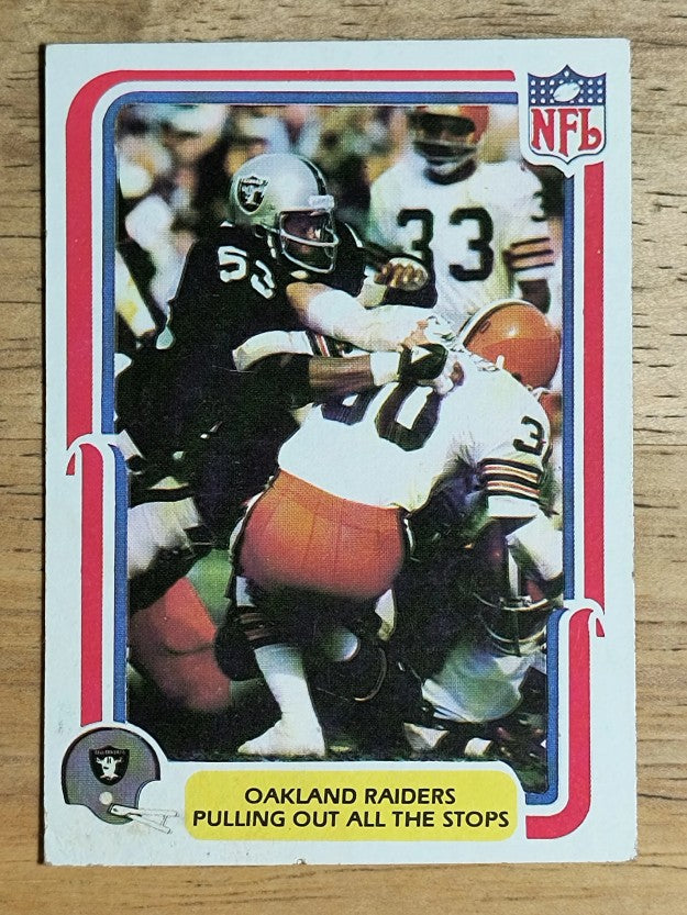 1980 Fleer Team Action #40 Oakland Raiders/Right On (EX)