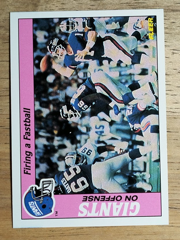 1988 Fleer Team Action #43 New York Giants Offense