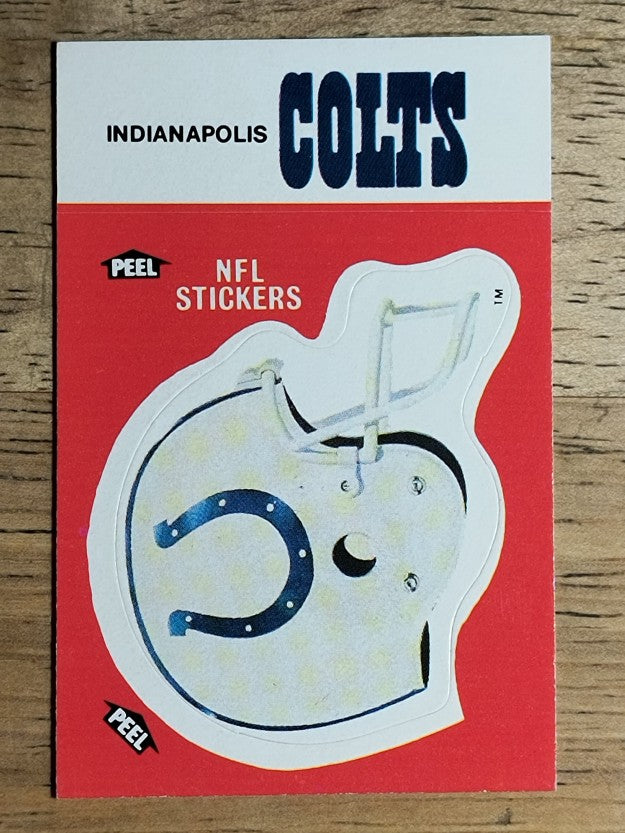 1988 Fleer Team Action Stickers #18 Indianapolis Colts Helmet/COLTS smaller font