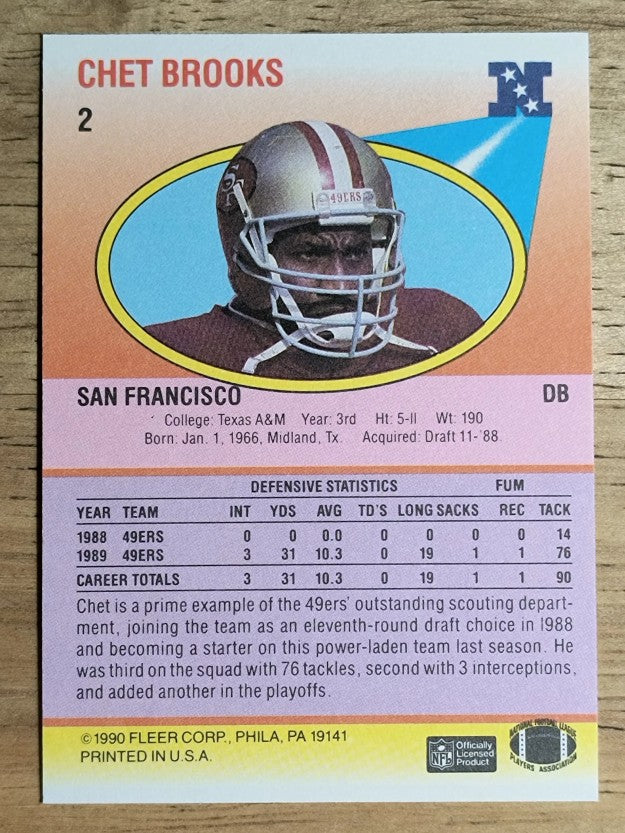 1990 Fleer #2 Chet Brooks