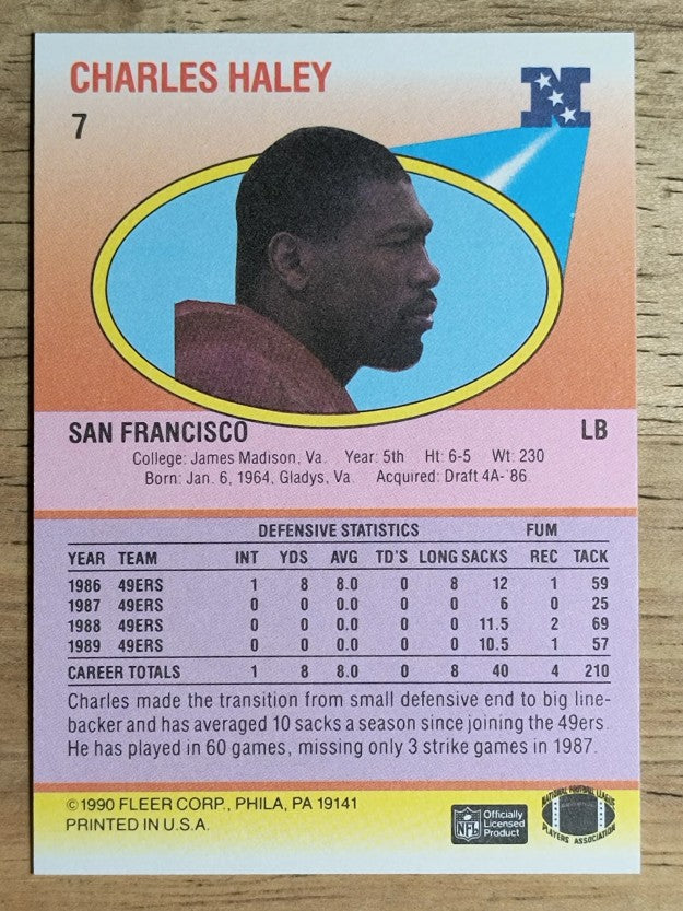 1990 Fleer #7 Charles Haley