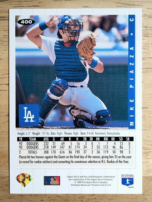 1994 Collector's Choice #400 Mike Piazza