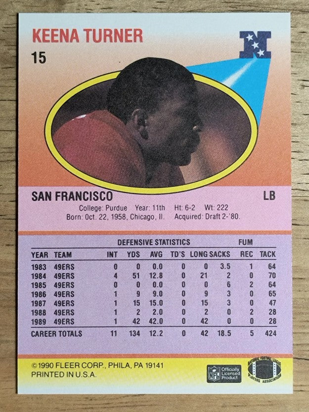 1990 Fleer #15 Keena Turner