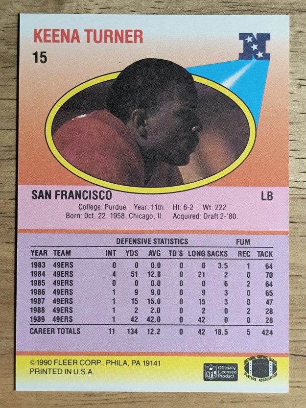 1990 Fleer #15 Keena Turner