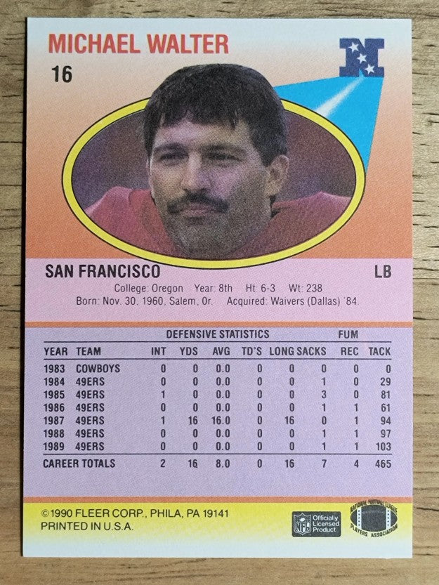 1990 Fleer #16 Michael Walter