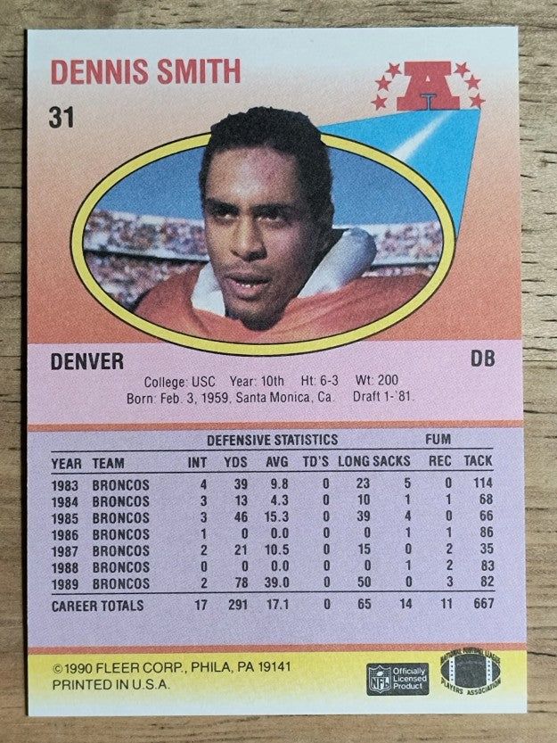 1990 Fleer #31 Dennis Smith