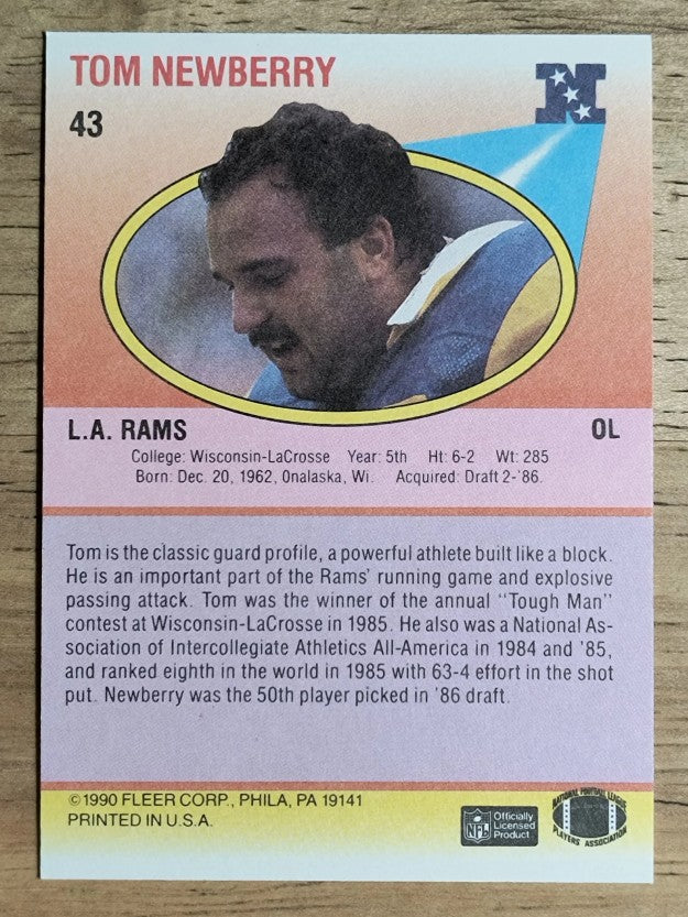 1990 Fleer #43 Tom Newberry