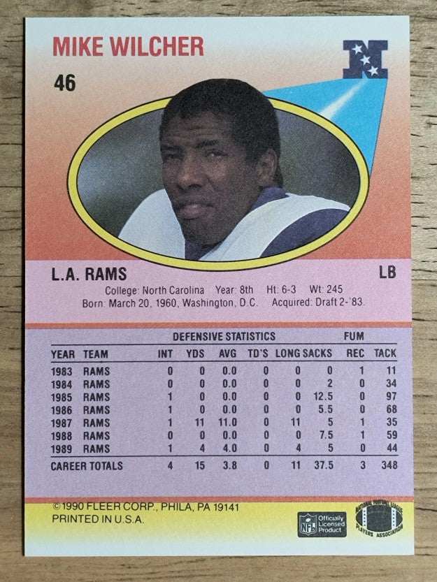 1990 Fleer #46 Mike Wilcher