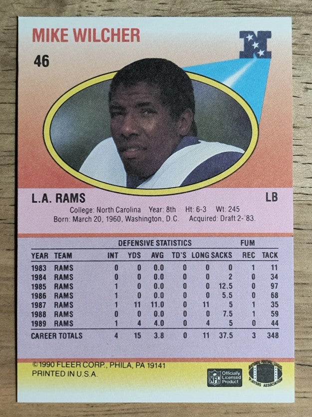 1990 Fleer #46 Mike Wilcher