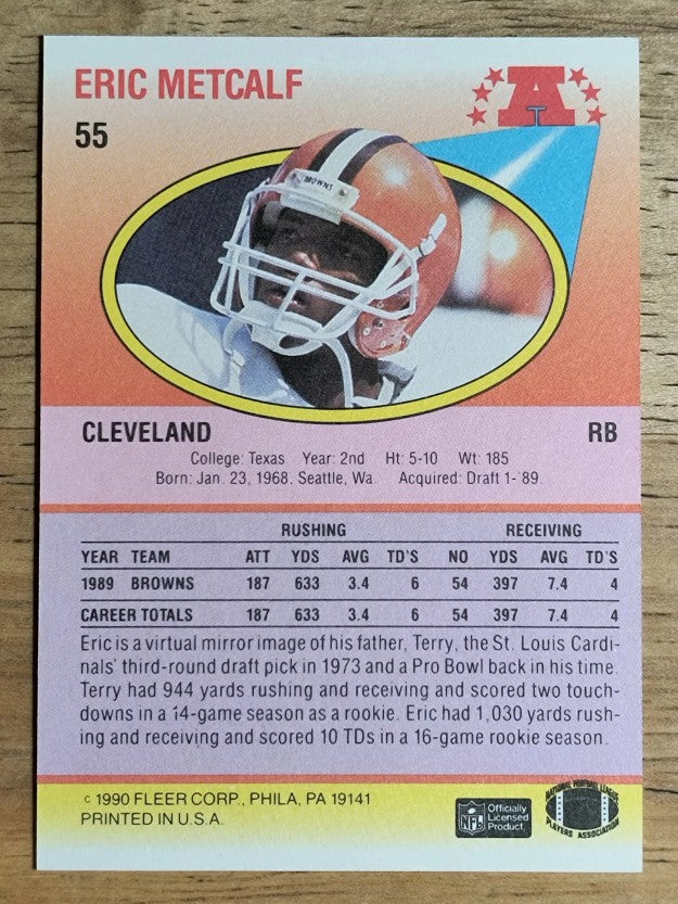 1990 Fleer #55 Eric Metcalf