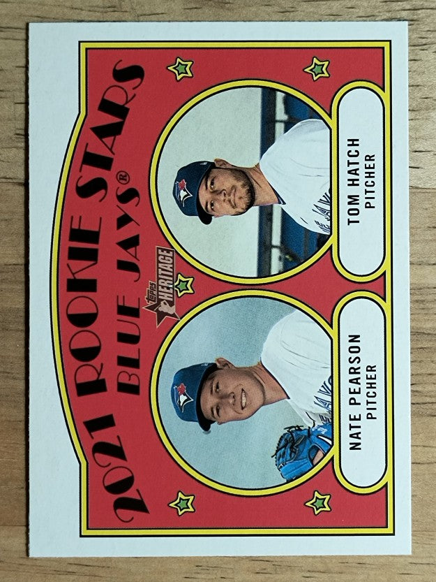 2021 Topps Heritage #301 Tom Hatch RC/Nate Pearson RC