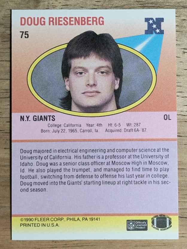1990 Fleer #75 Doug Riesenberg RC