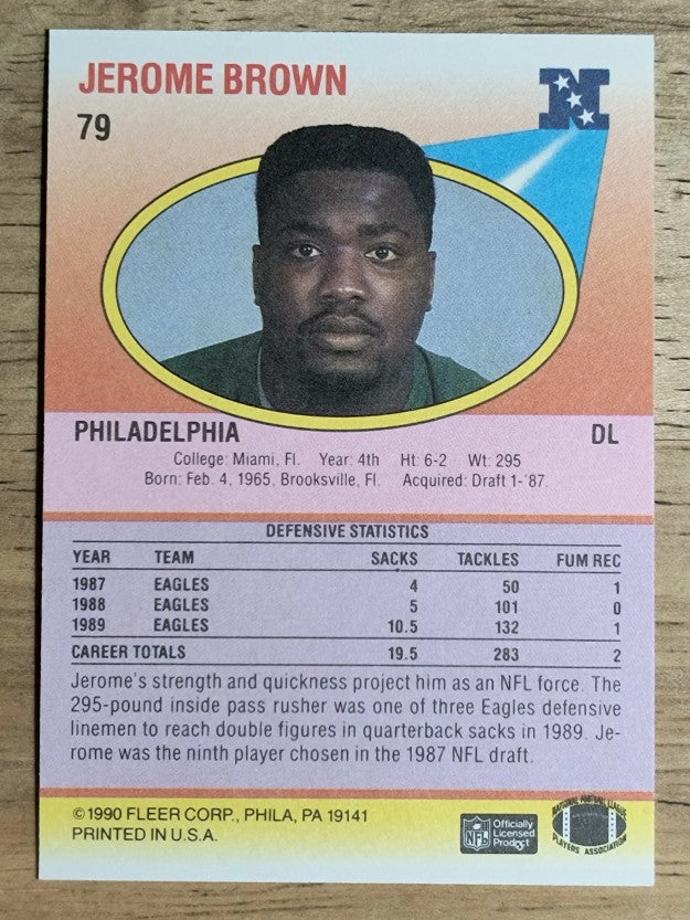 1990 Fleer #79 Jerome Brown