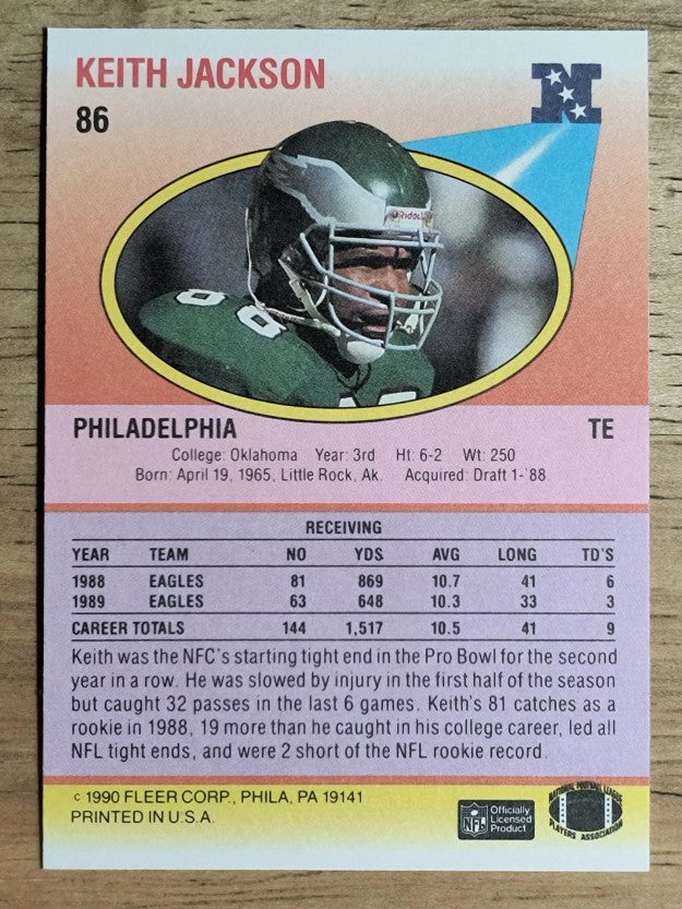 1990 Fleer #86 Keith Jackson