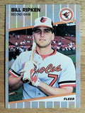 1989 Fleer #616E Bill Ripken DP/Black box covering bat knob