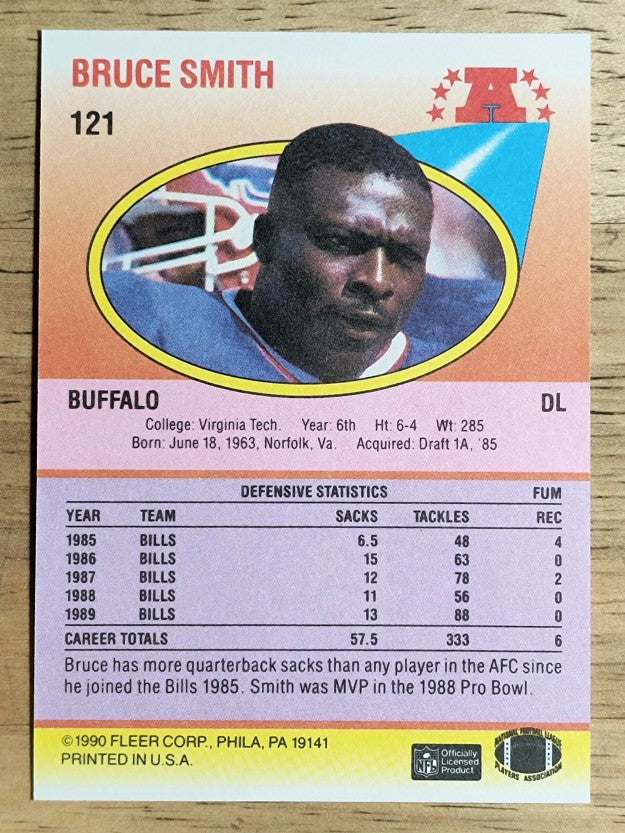 1990 Fleer #121 Bruce Smith