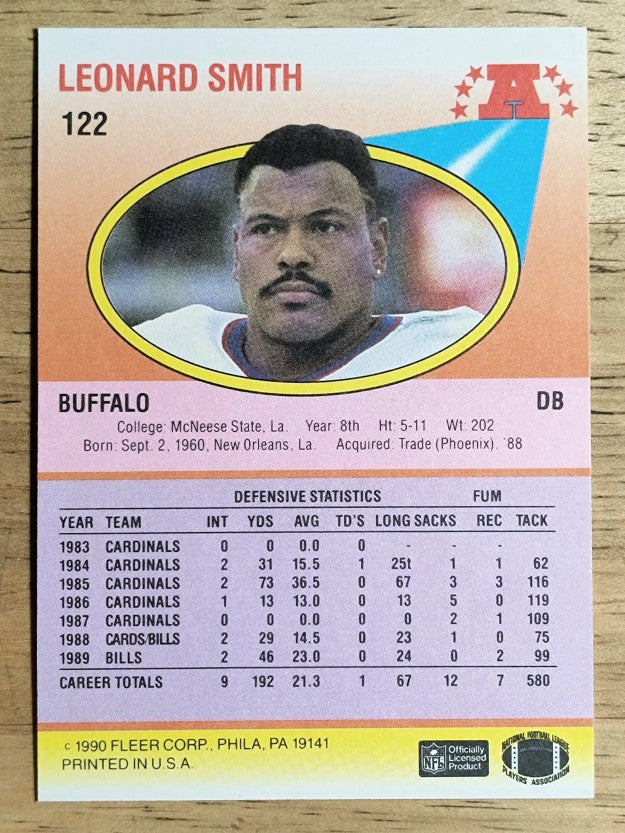 1990 Fleer #122 Leonard Smith