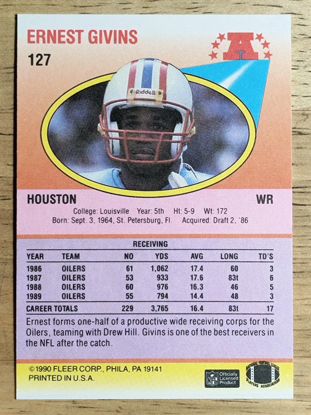 1990 Fleer #127 Ernest Givins