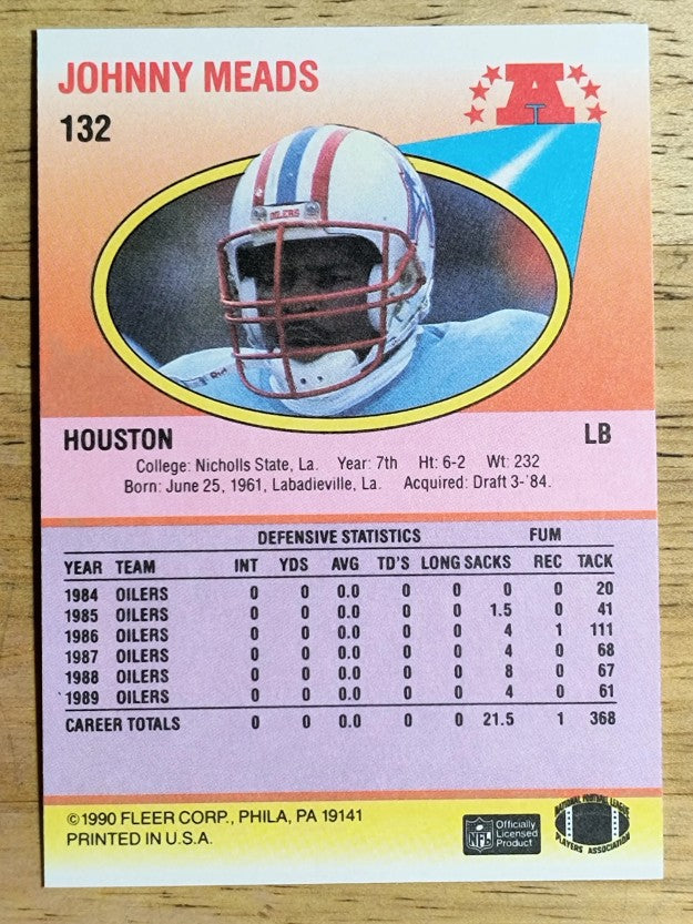 1990 Fleer #132 Johnny Meads