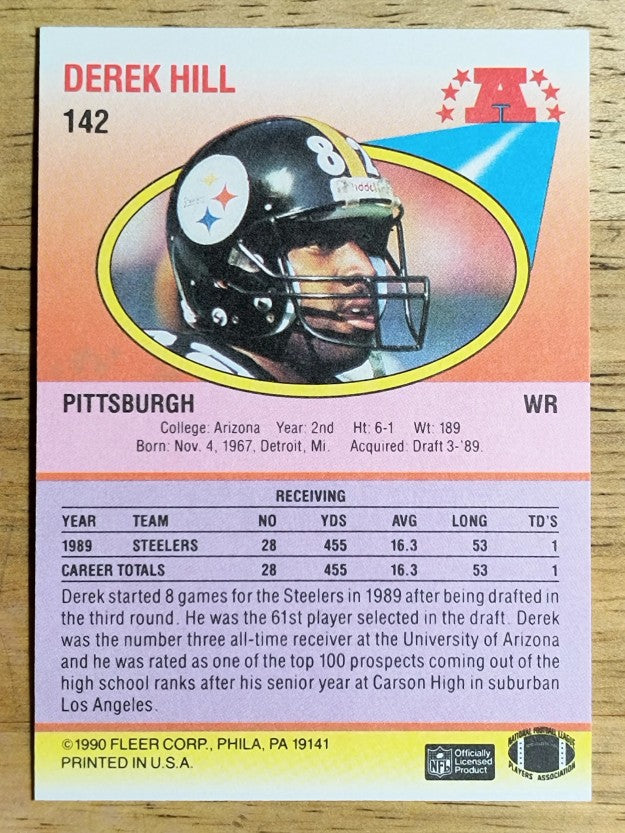 1990 Fleer #142 Derek Hill RC