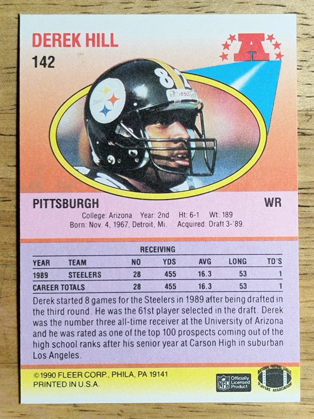 1990 Fleer #142 Derek Hill RC