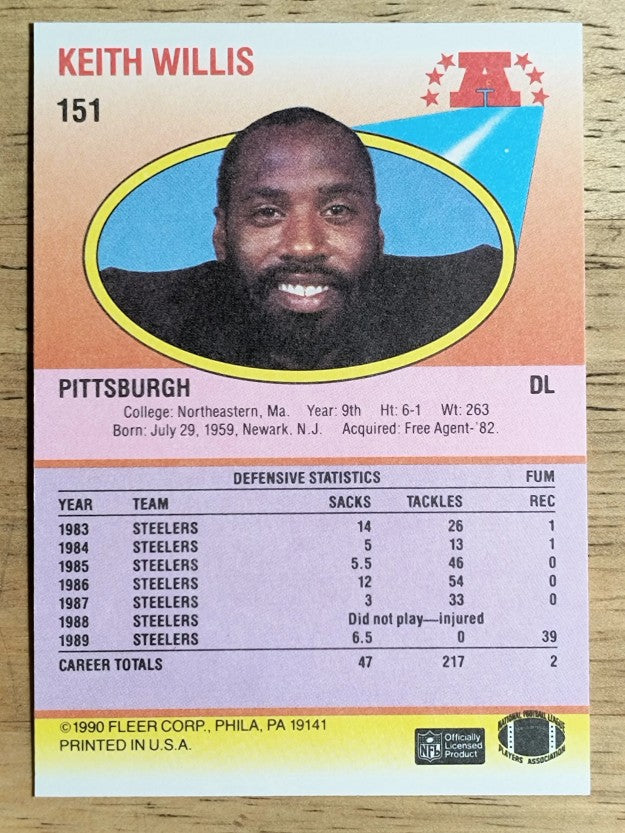 1990 Fleer #151 Keith Willis