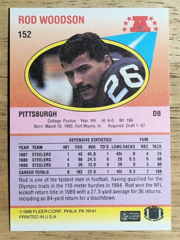 1990 Fleer #152 Rod Woodson
