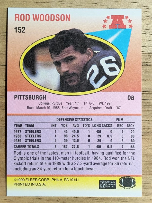 1990 Fleer #152 Rod Woodson