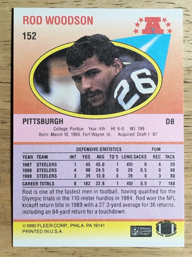 1990 Fleer #152 Rod Woodson