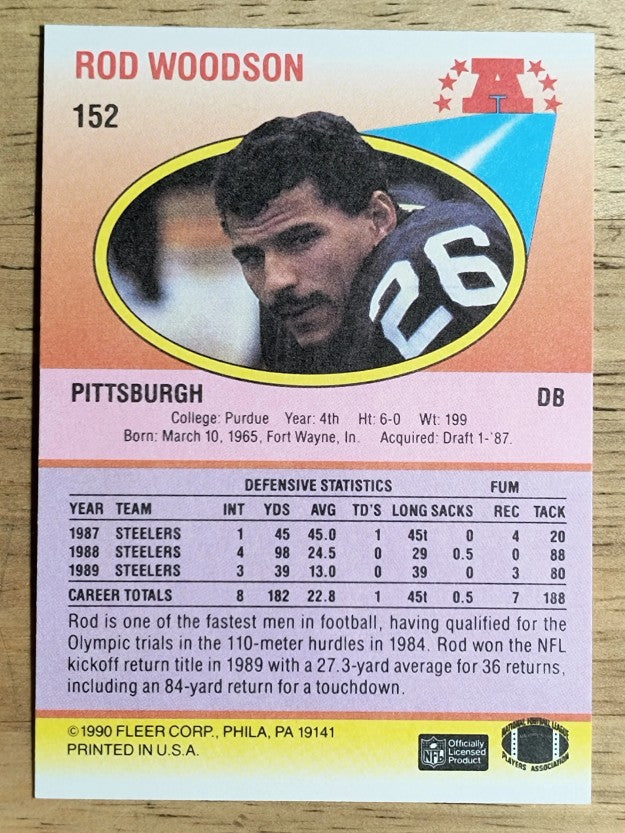 1990 Fleer #152 Rod Woodson