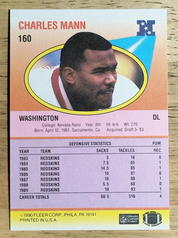 1990 Fleer #160 Charles Mann