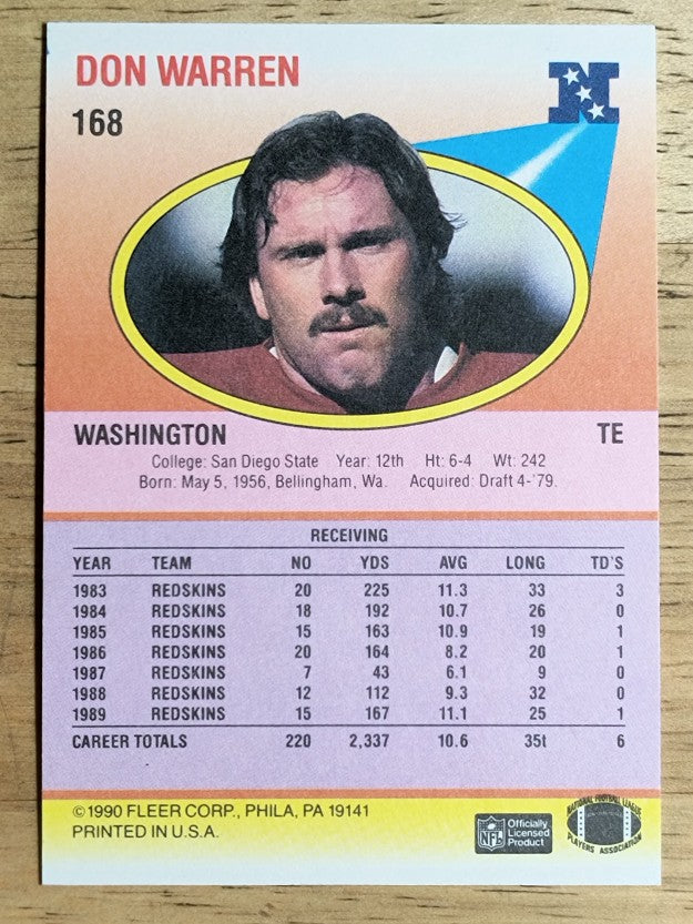 1990 Fleer #168 Don Warren