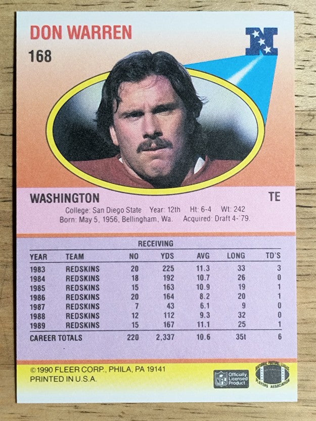 1990 Fleer #168 Don Warren