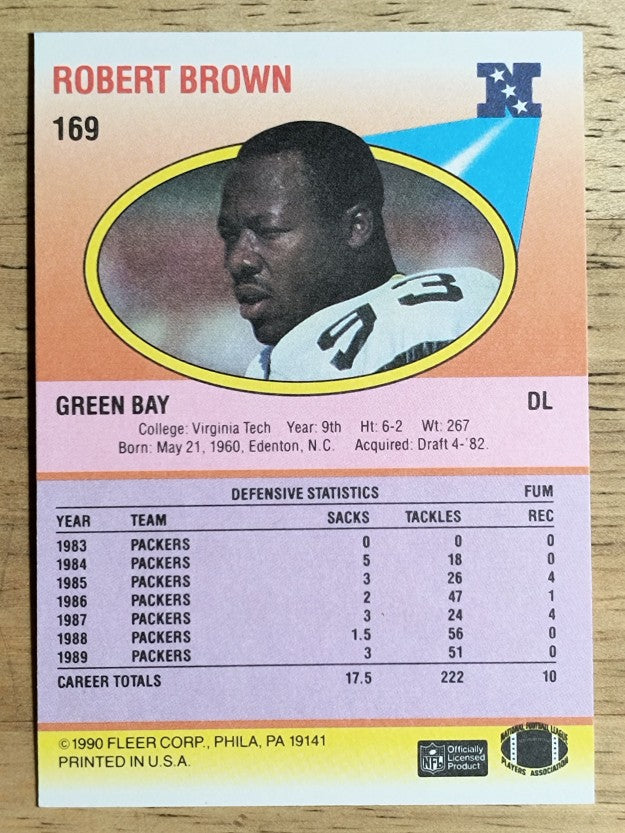 1990 Fleer #169 Robert Brown RC