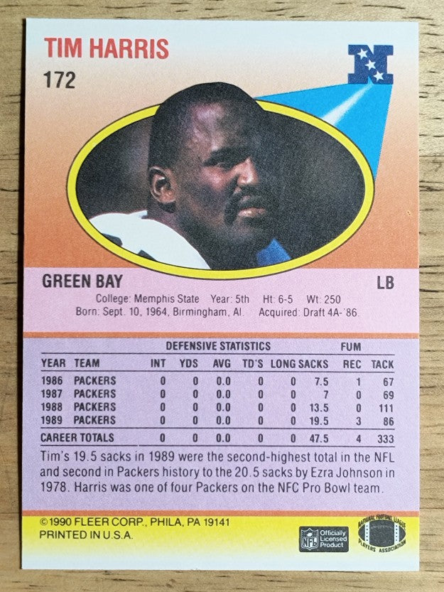 1990 Fleer #172 Tim Harris