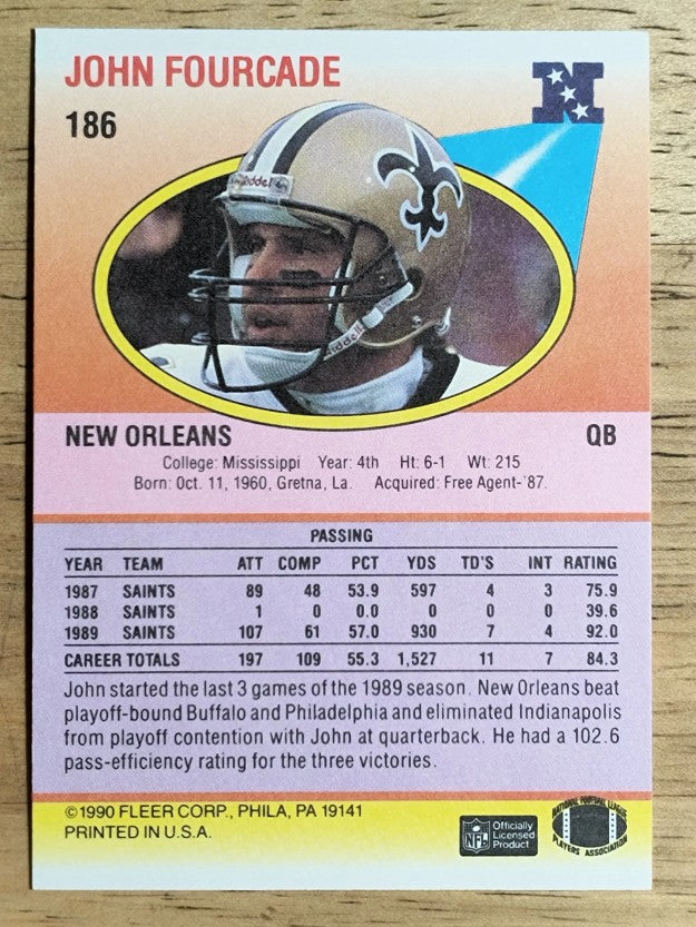 1990 Fleer #186 John Fourcade