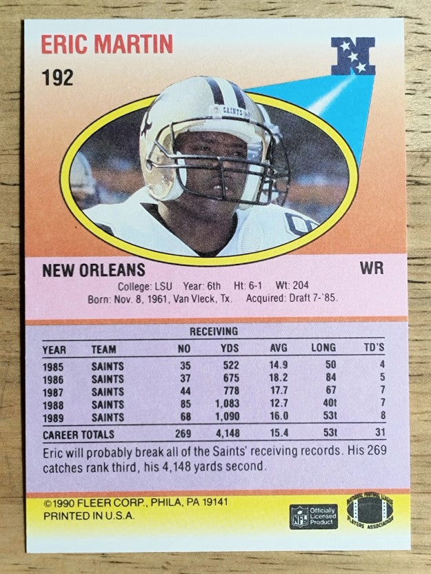 1990 Fleer #192 Eric Martin