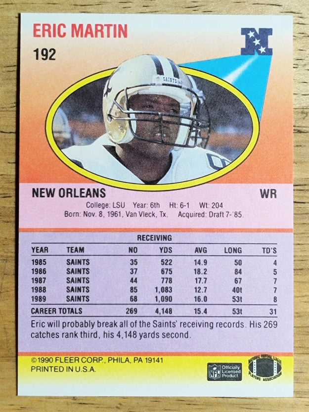1990 Fleer #192 Eric Martin