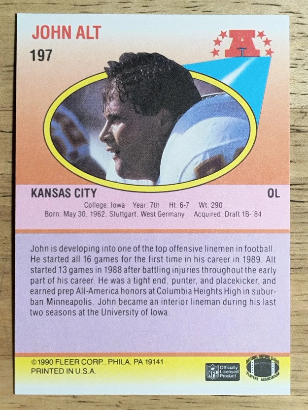 1990 Fleer #197 John Alt RC