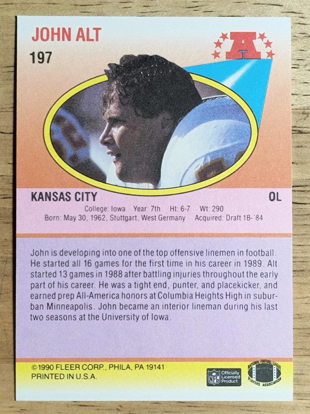 1990 Fleer #197 John Alt RC