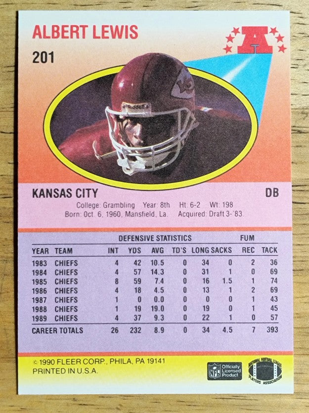 1990 Fleer #201 Albert Lewis