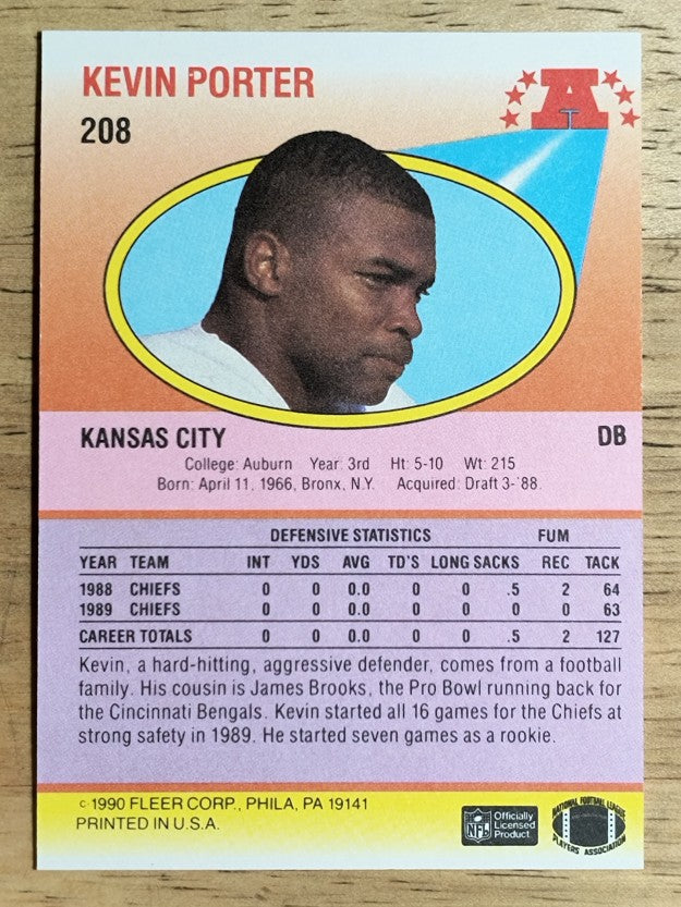 1990 Fleer #208 Kevin Porter RC