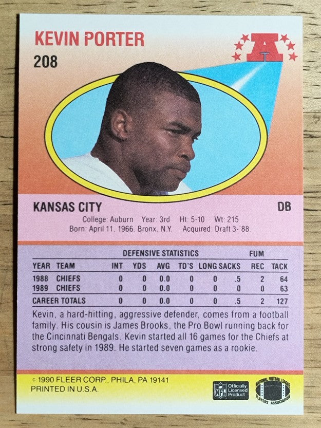 1990 Fleer #208 Kevin Porter RC