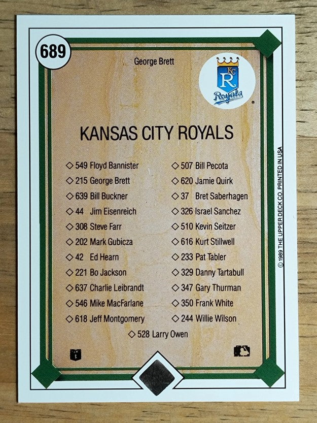 1989 Upper Deck #689 George Brett TC
