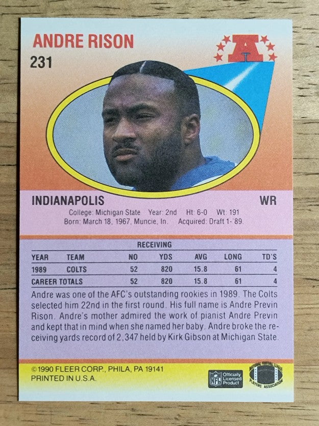 1990 Fleer #231 Andre Rison
